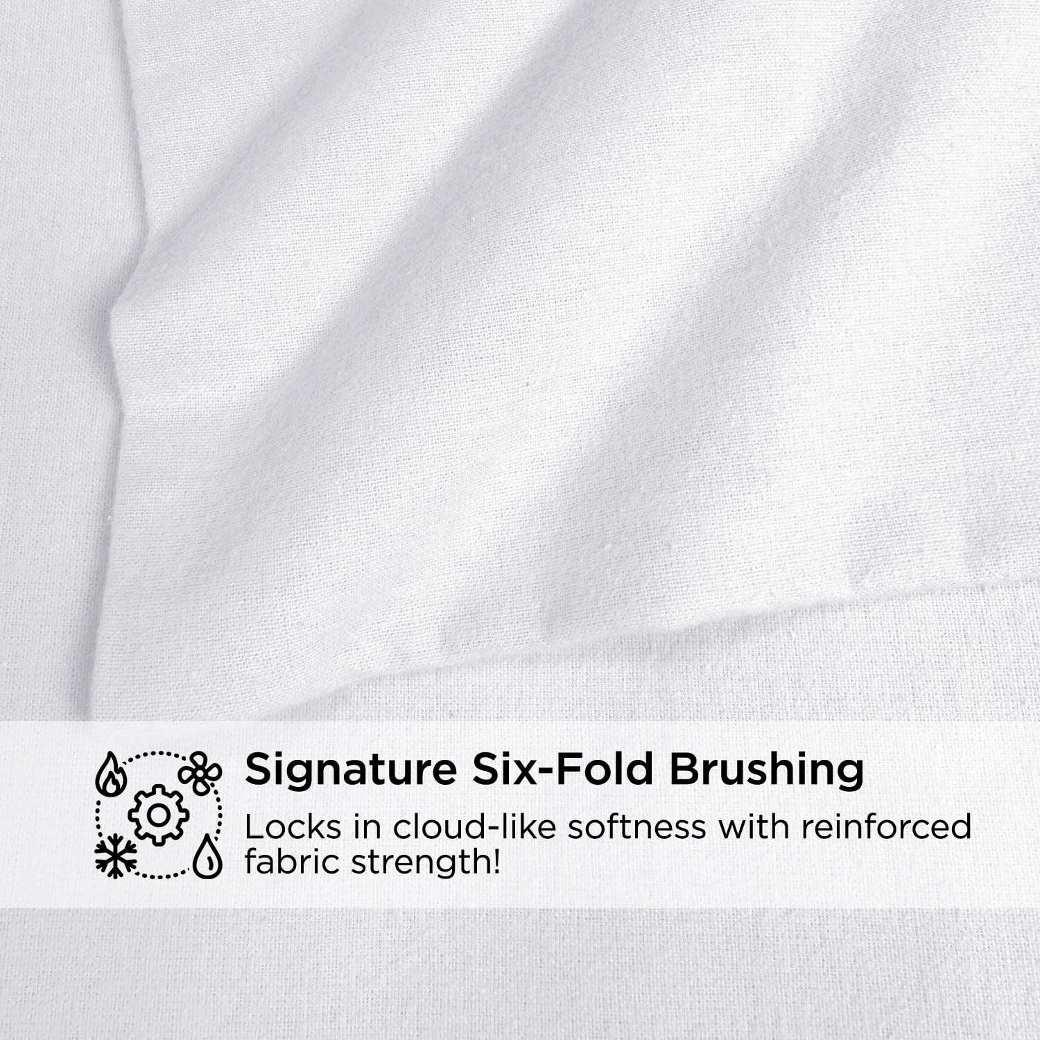 Juego de Sábanas de Franela Briarwood Home, -Blanco - Imagen 6