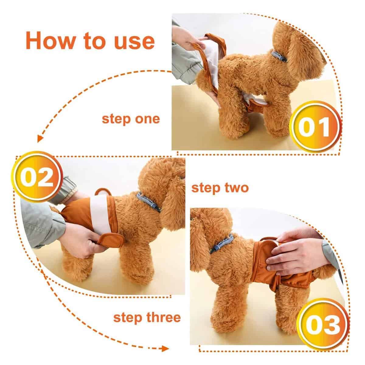 Pañales Lavables Reutilizables para Perros Hi Sprout para - Imagen 6