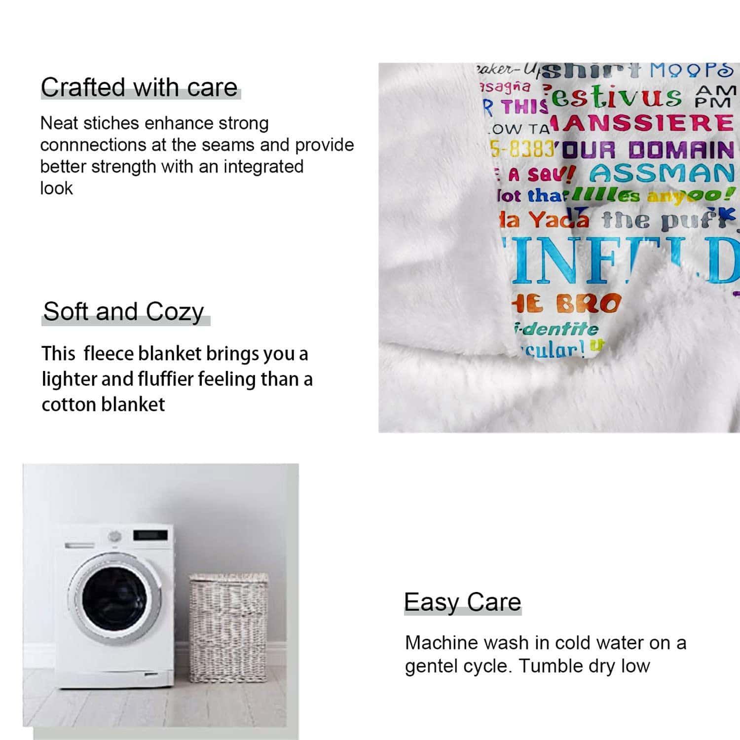 Manta de 50" x 80" de Lana Cálida y Suave para Sofá - Mejor - Imagen 6