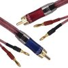 Par de cables de altavoz KK R1-B2-D0.5 4N OFC con macho RCA