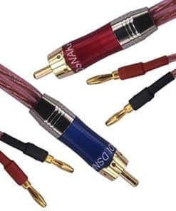 Par de cables de altavoz KK R1-B2-D0.5 4N OFC con macho RCA