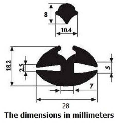 Sello de Goma para Ventanas 13/64" X 3/32" para Parabrisas - Imagen 4