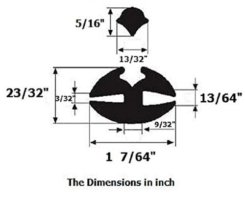 Sello de Goma para Ventanas 13/64" X 3/32" para Parabrisas - Imagen 3