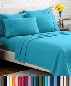 Juego de sábanas twin XL de Bare Home - -Aqua