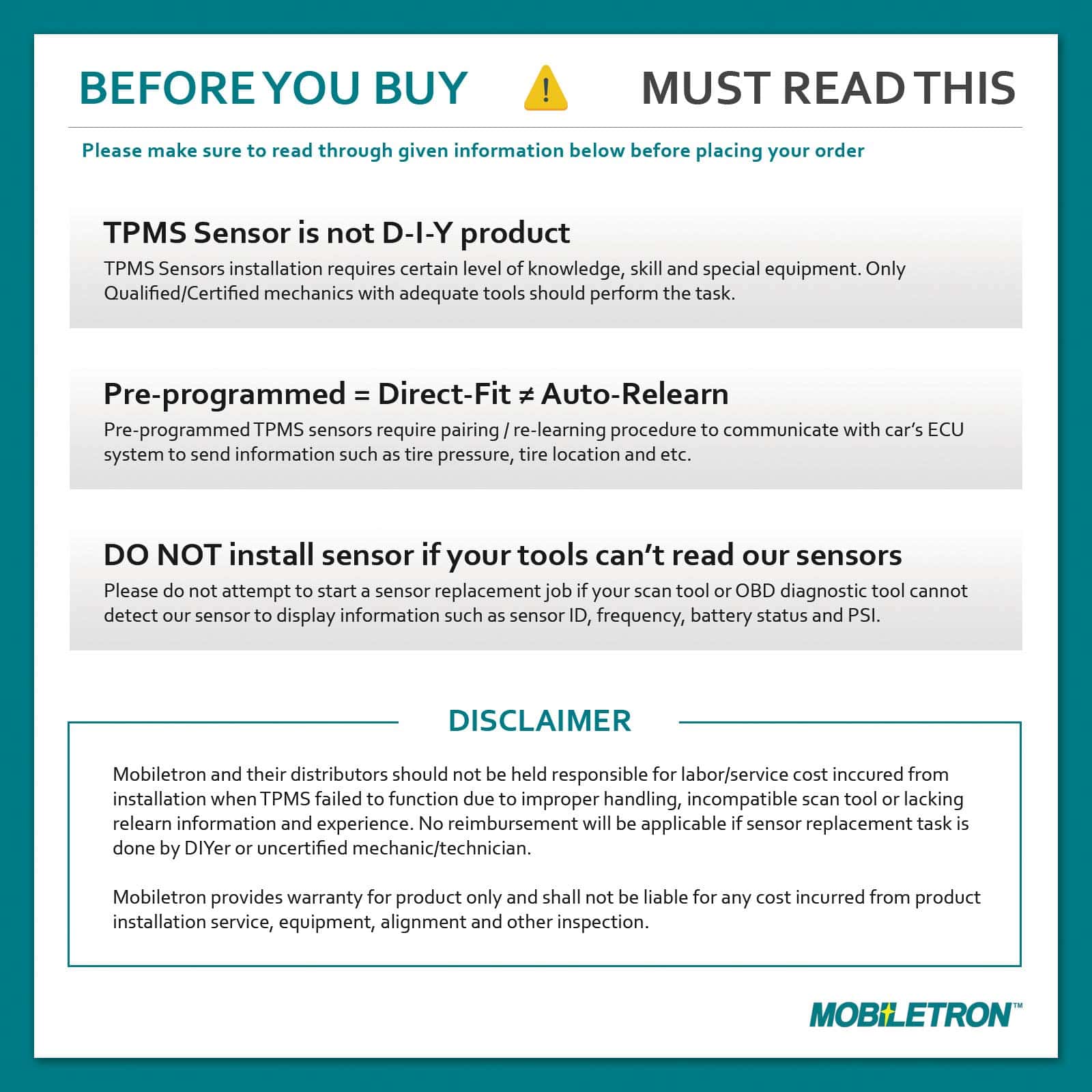 Sensor de Presión de Neumáticos MORESENSOR -NX-S031-4 - Imagen 7