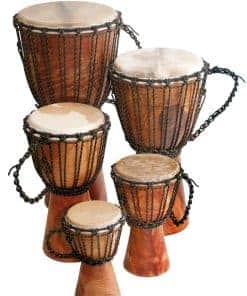Djembe Beginner Plain, 12" alto, 6.5-7" cabeza