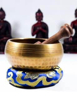 Set de Cuenco Tibetano Hecho a Mano con Mazo y Cojín de