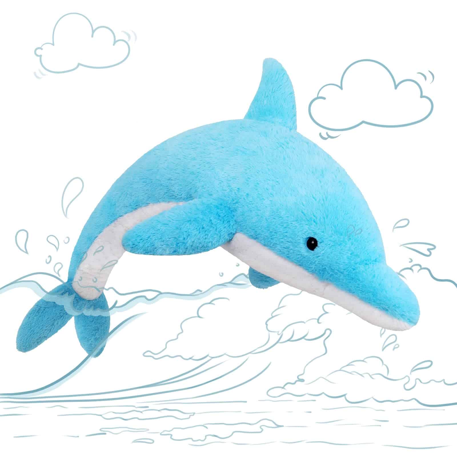 MorisMos - Peluche de Delfín gigante de 55", juguete de - Imagen 6