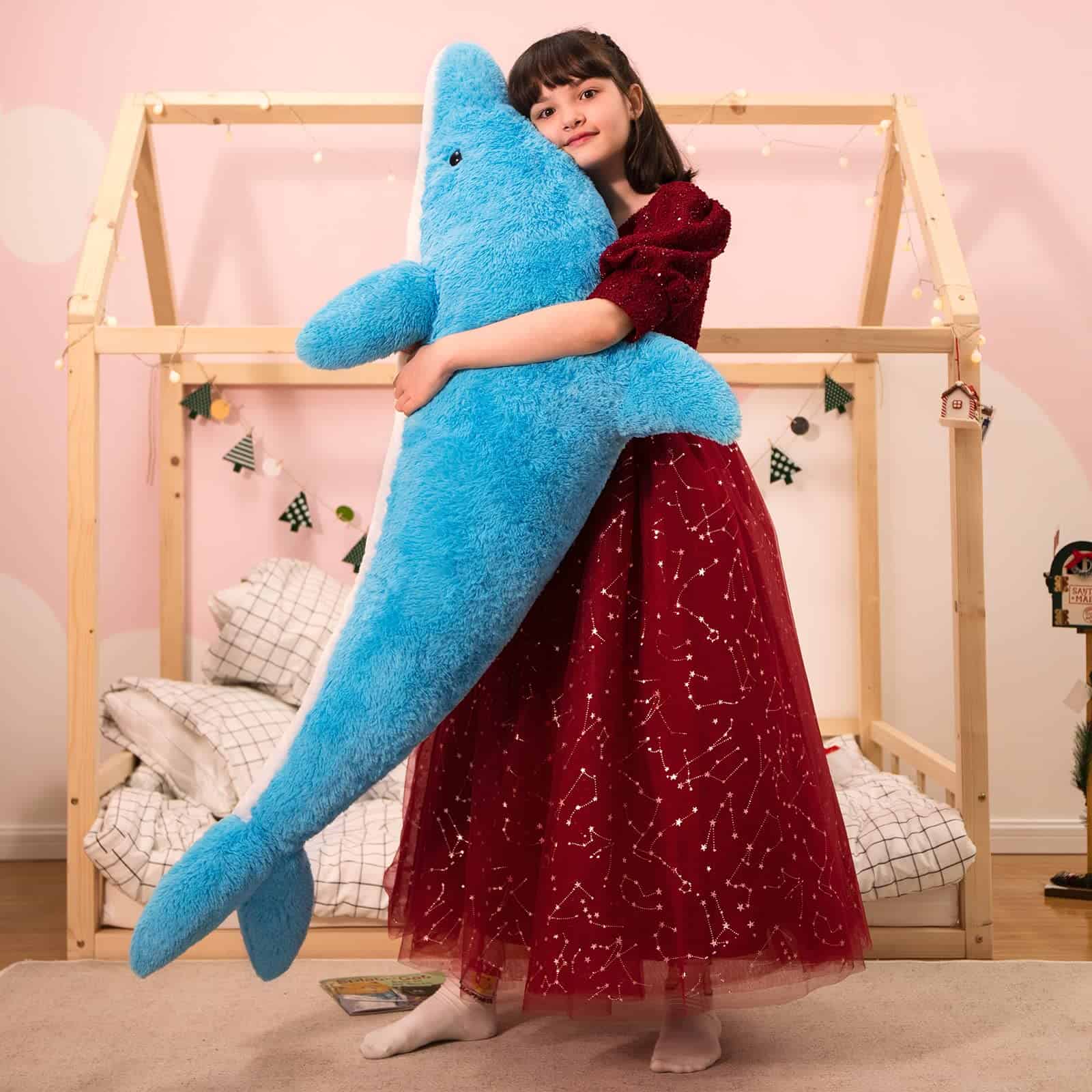 MorisMos - Peluche de Delfín gigante de 55", juguete de - Imagen 3