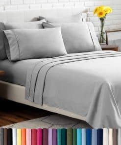 Juego de sábanas Twin XL Bare Home - -Gris Claro