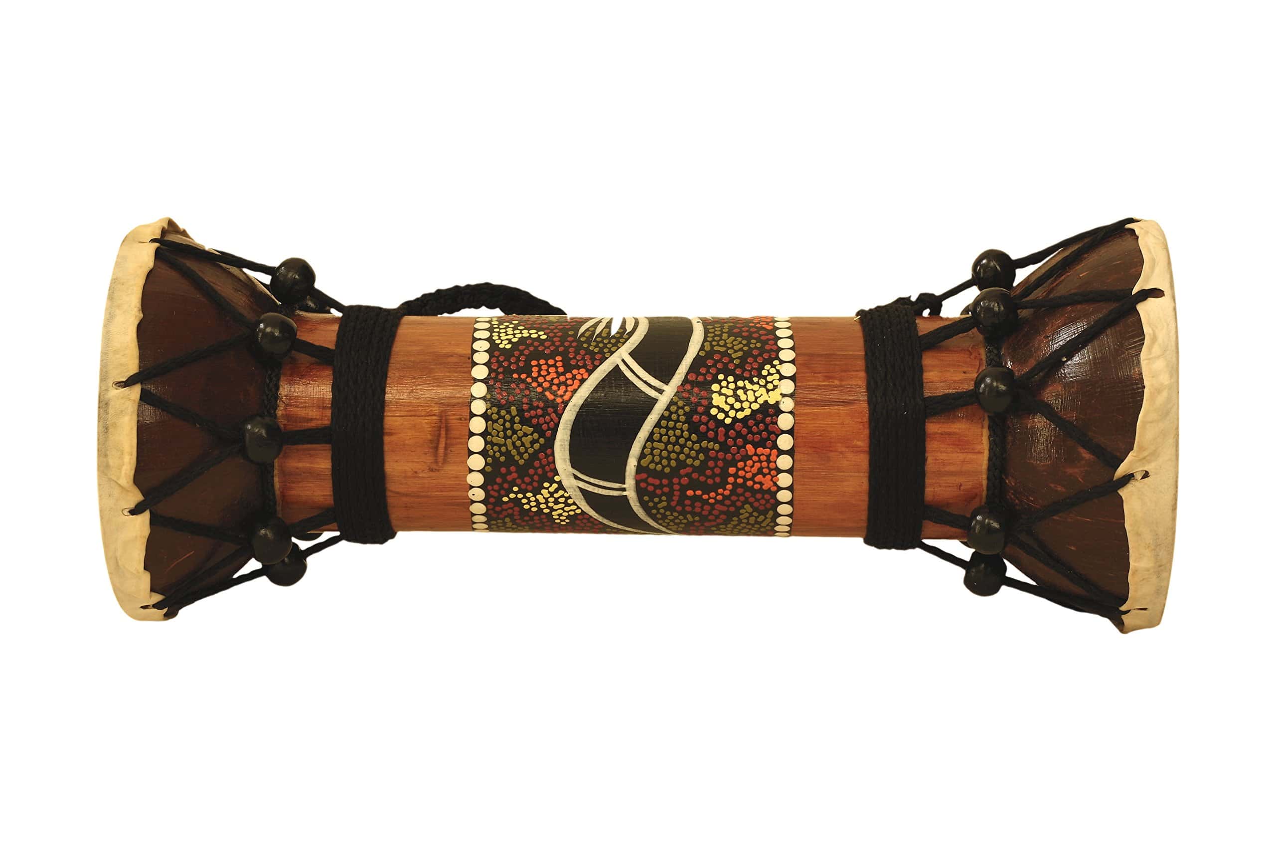 Djembe de Madera Tallada a Mano de Doble Cara de Colección - Imagen 4