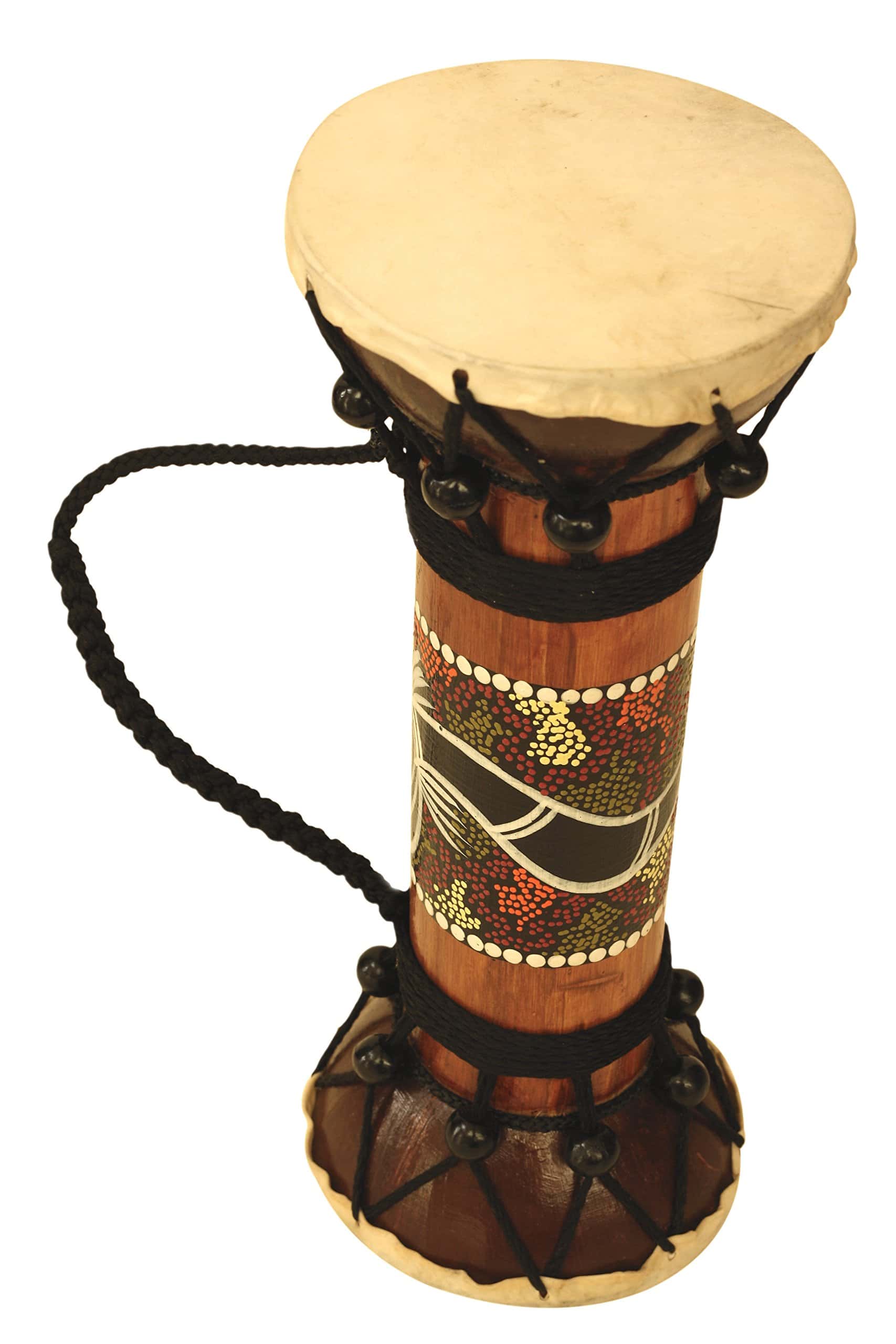 Djembe de Madera Tallada a Mano de Doble Cara de Colección - Imagen 3