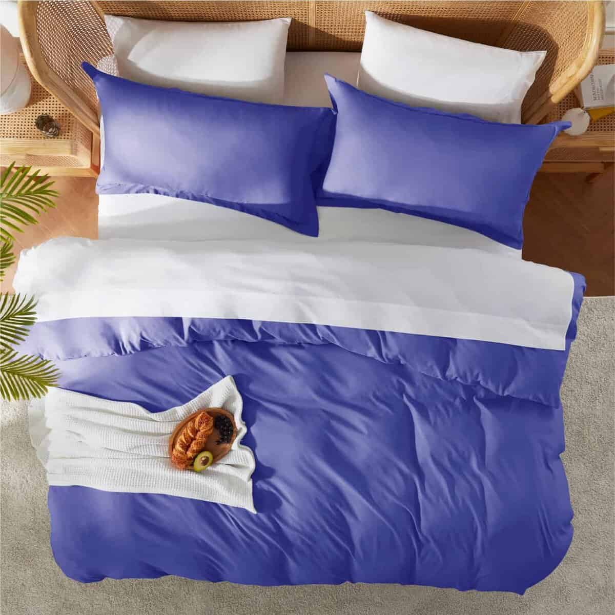 Juego de Funda Nórdica Azul Real Nestl Queen Size - Suave - Imagen 6