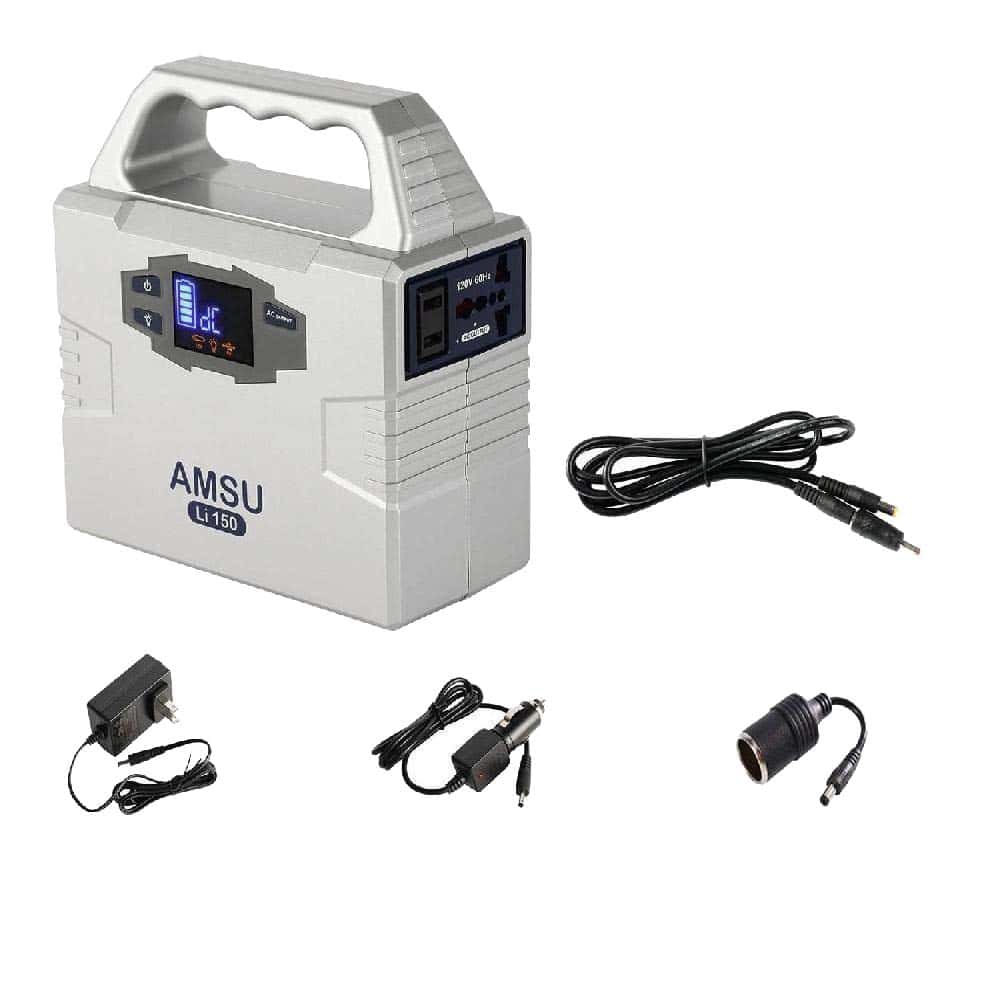 Generador Solar Portátil de 3.3lb 100W (Pico 200W) (UPS,