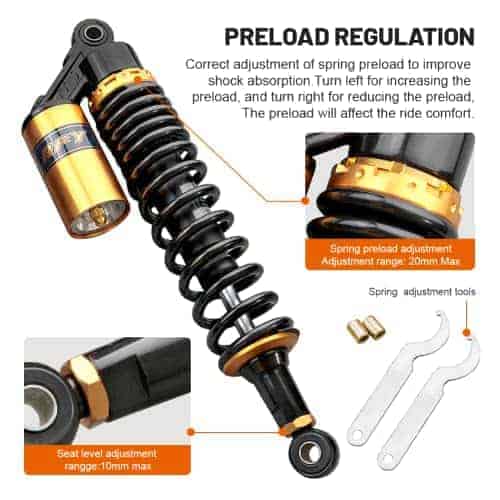 Amortiguadores Traseros Universales para Motocicleta GZYF - Imagen 7