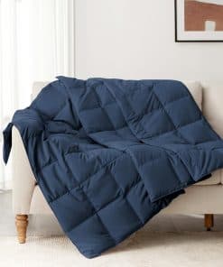 Mantas de Plumas Peace Nest para Sofá 50x70 -Azul Marino