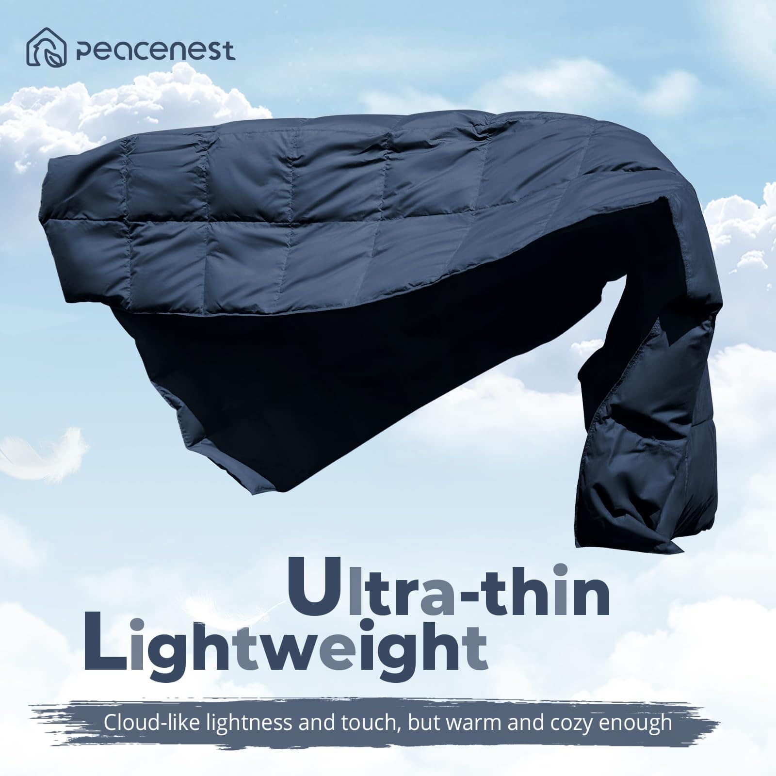 Mantas de Plumas Peace Nest para Sofá 50x70 -Azul Marino - Imagen 4