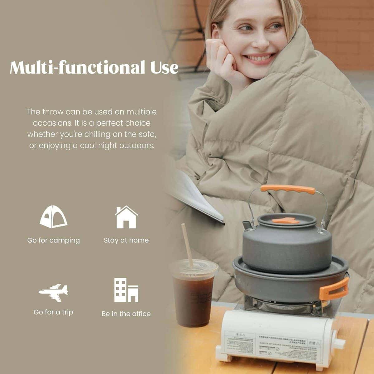 Manta de plumas suave puredown para sofá ligera y portable - Imagen 5