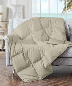 Manta de plumas suave puredown para sofá ligera y portable