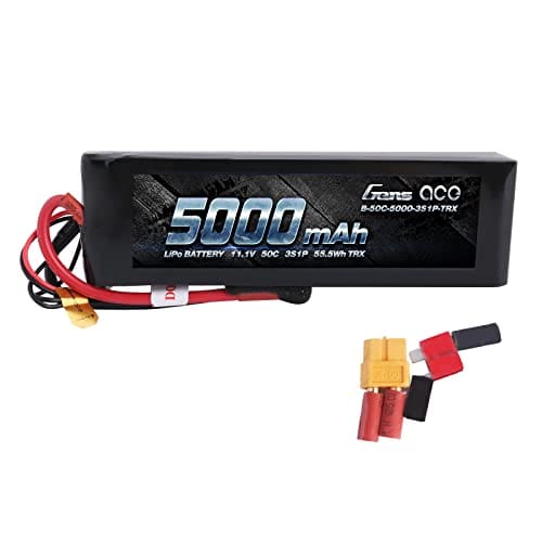 Batería LiPo de 5000mAh 11.1V 3S 50C con Conector XT60 y