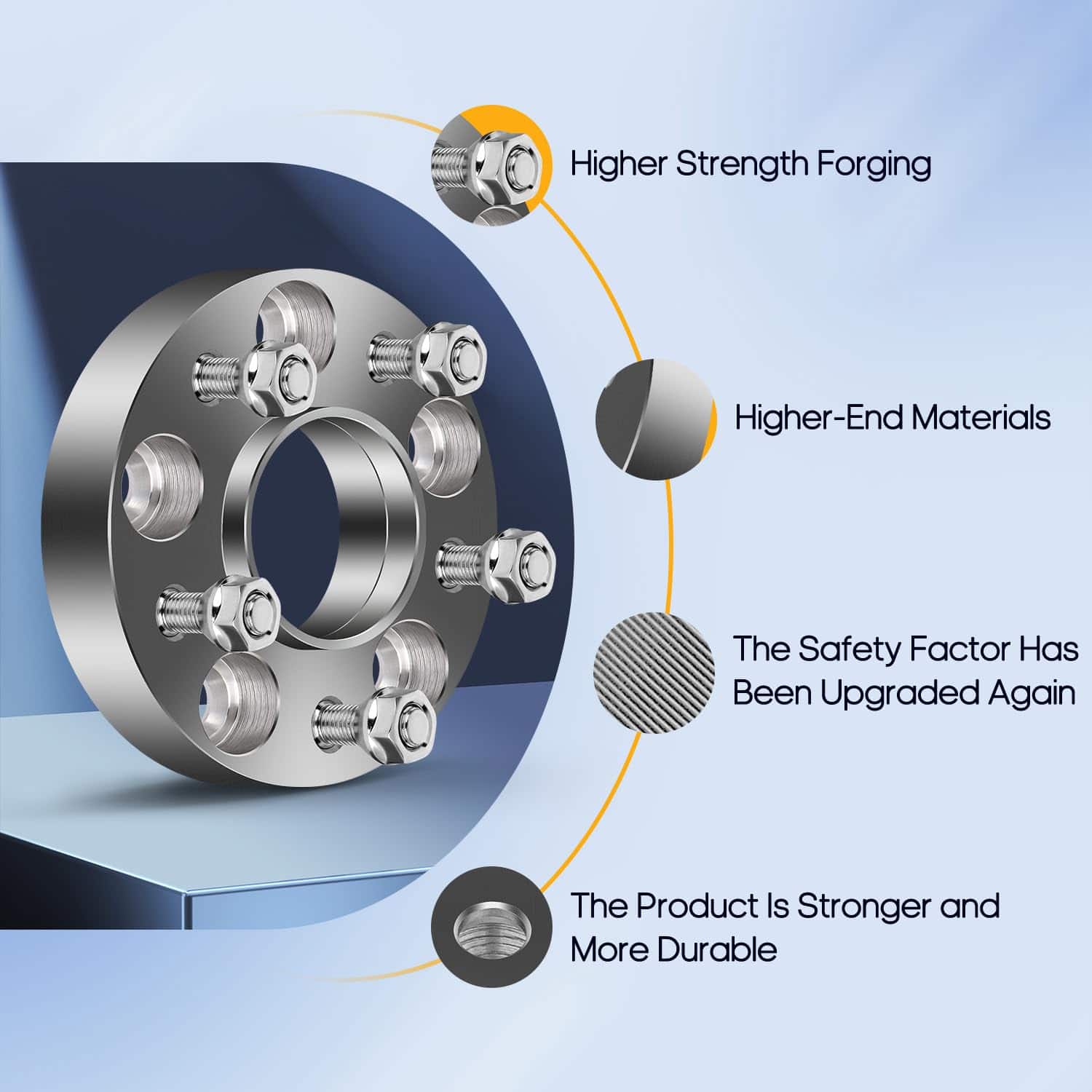 OCPTY 4PCS Separadores de Rueda Hub Centric 5 Lug 5x4.5 a - Imagen 5