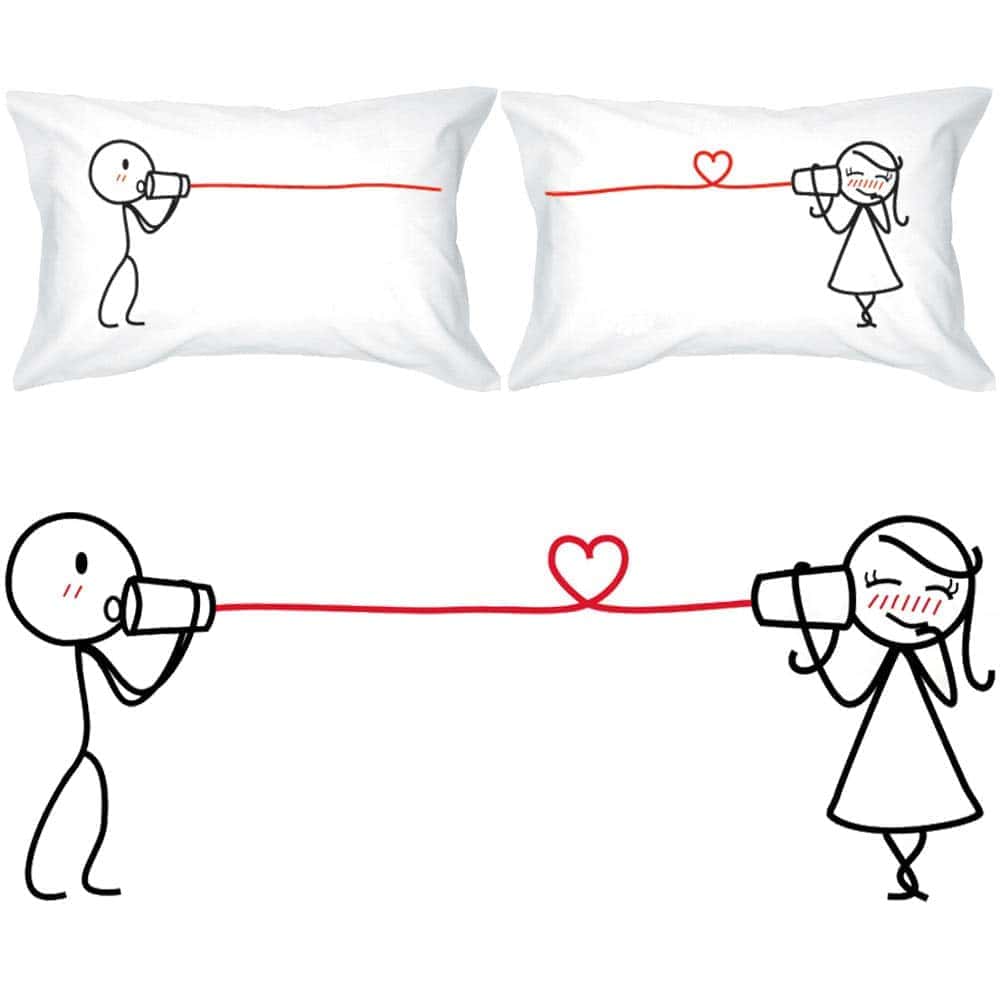 BoldLoft Funda de Almohada para Parejas que Dicen Te Amo -