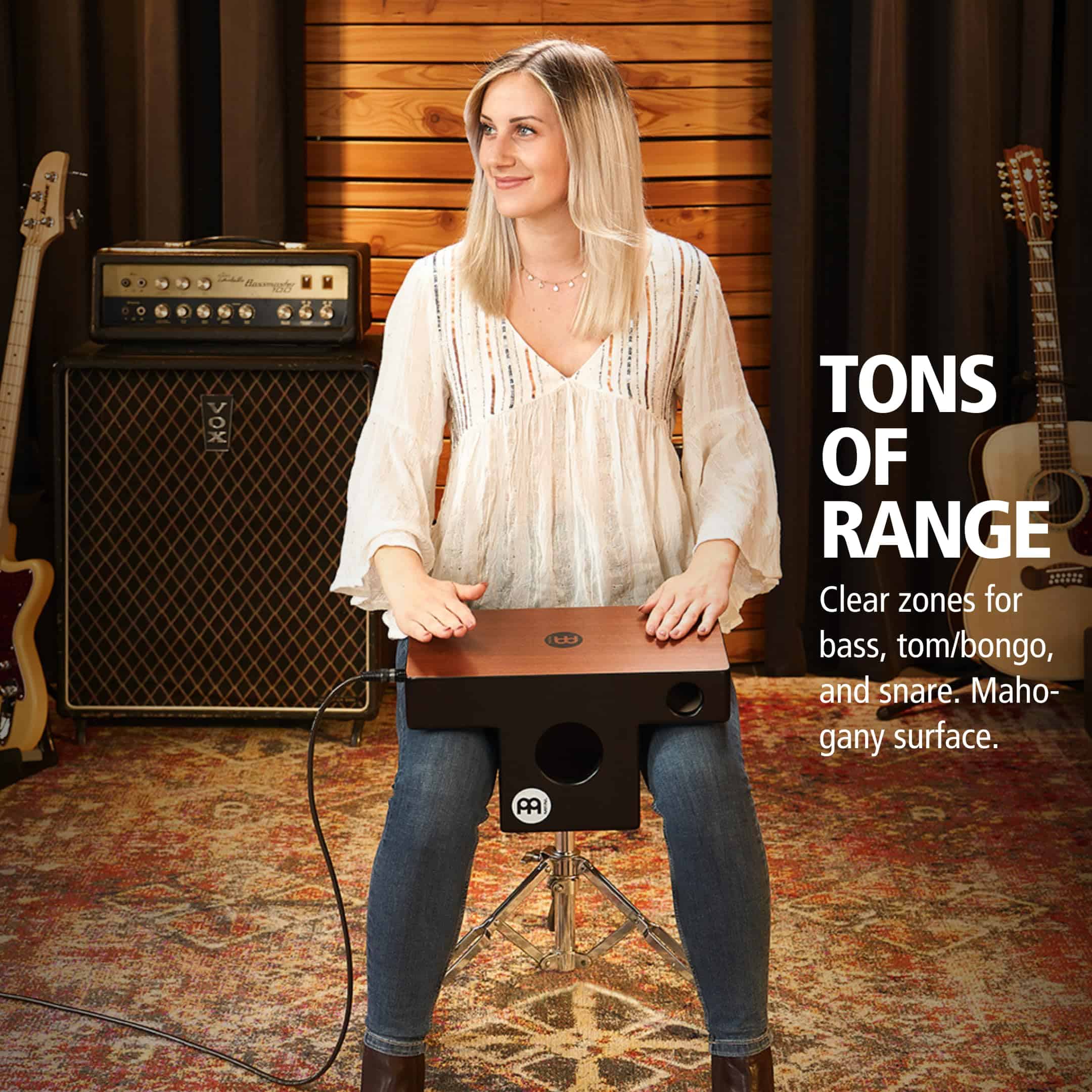 Meinl Pickup Slaptop Cajon Box Drum con Snares Internos y - Imagen 5