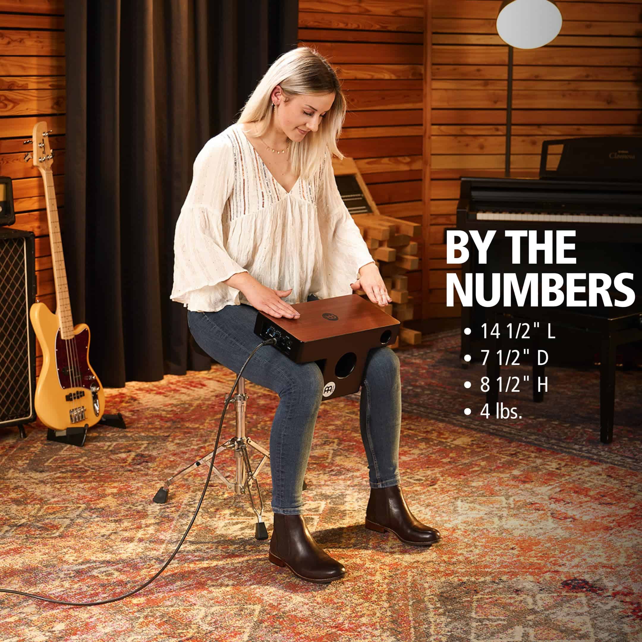 Meinl Pickup Slaptop Cajon Box Drum con Snares Internos y - Imagen 7