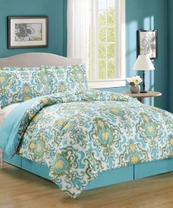 Juego de Funda Nórdica de 3 Piezas con Estampado Abstracto