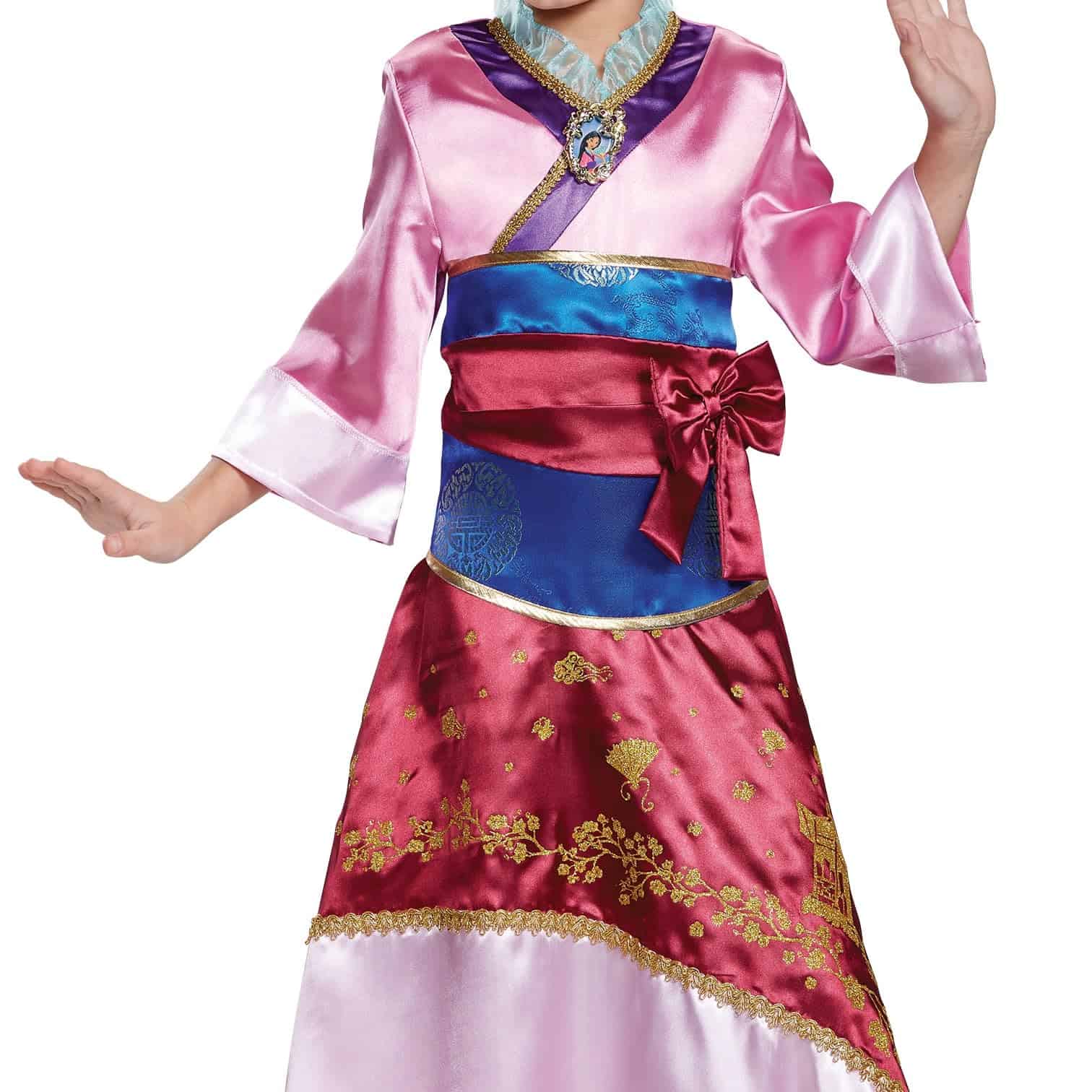 Disfraz de Mulan Deluxe, Rosa, Talla Pequeña (4-6X) - Imagen 3