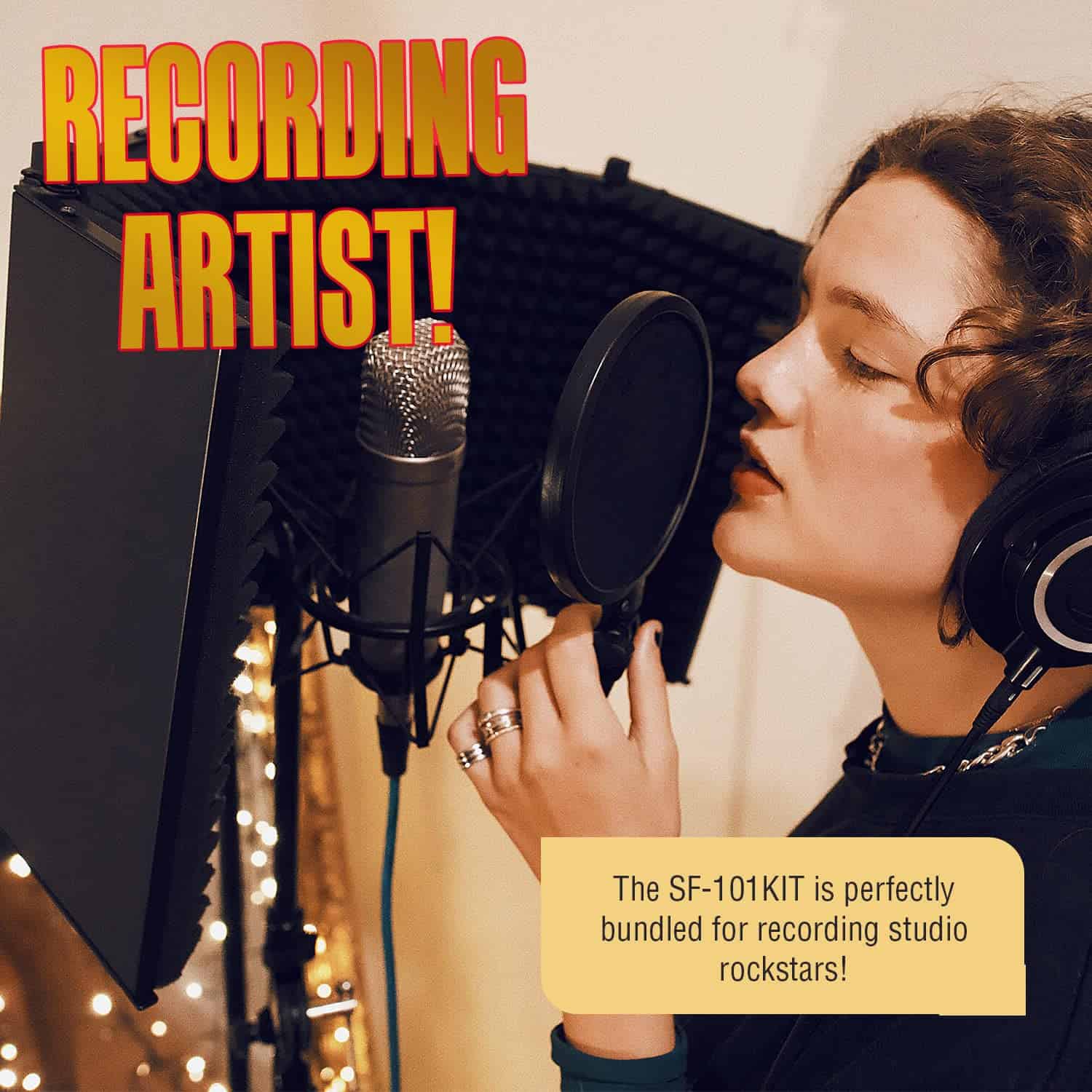 AxcessAbles Gran Escudo de Aislamiento para Micrófono de - Imagen 9