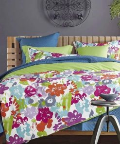 Juego de Funda nórdica con estampado floral acuarela de 3