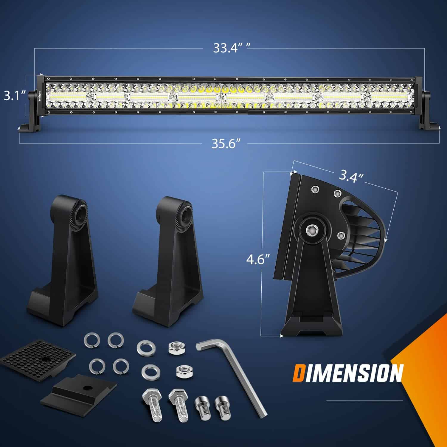 Barra de Luz LED Nilight de 33 pulgadas 256 Chips de LED - Imagen 3