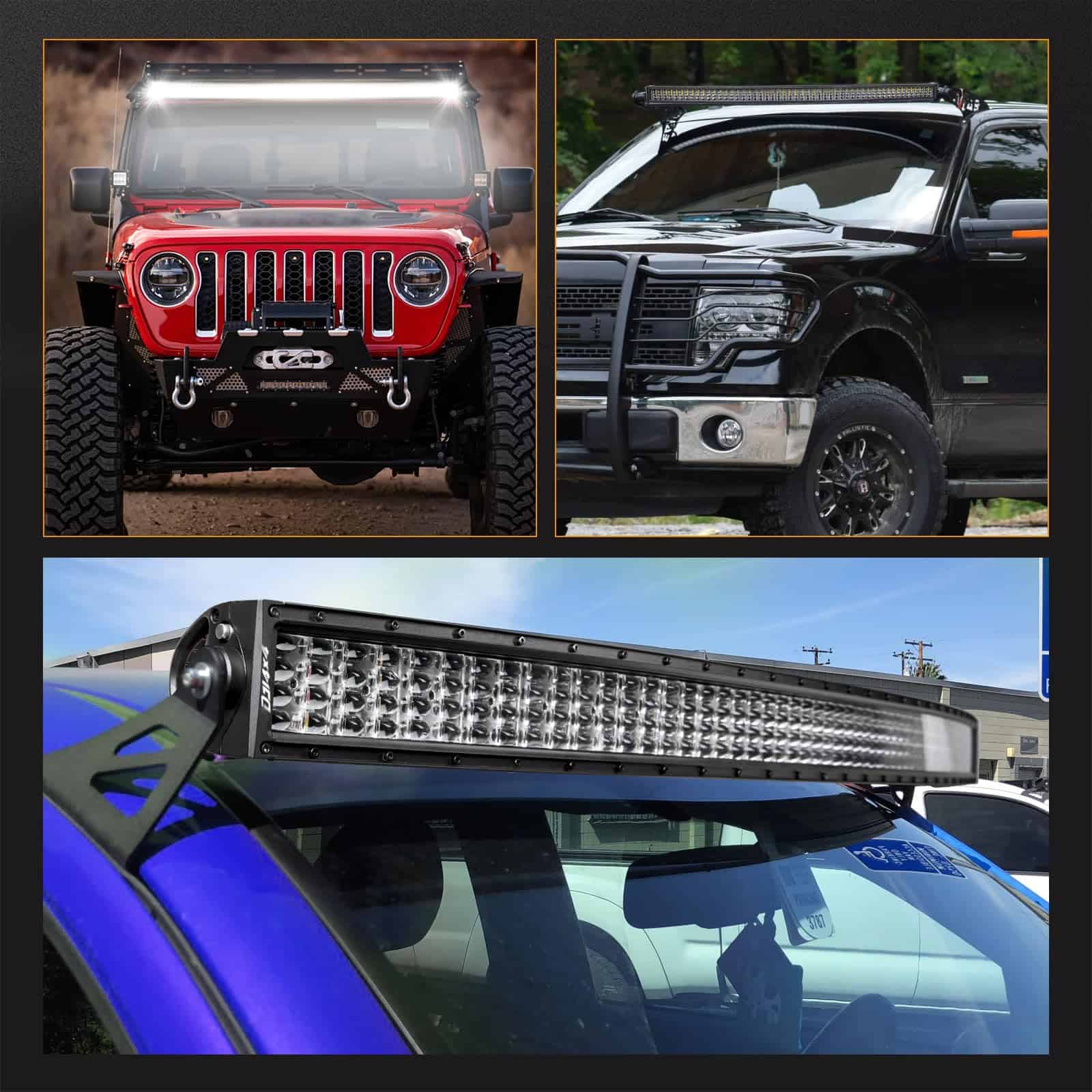 Barra de luz LED curva de 54 pulgadas, Niking Auto 832W - Imagen 4