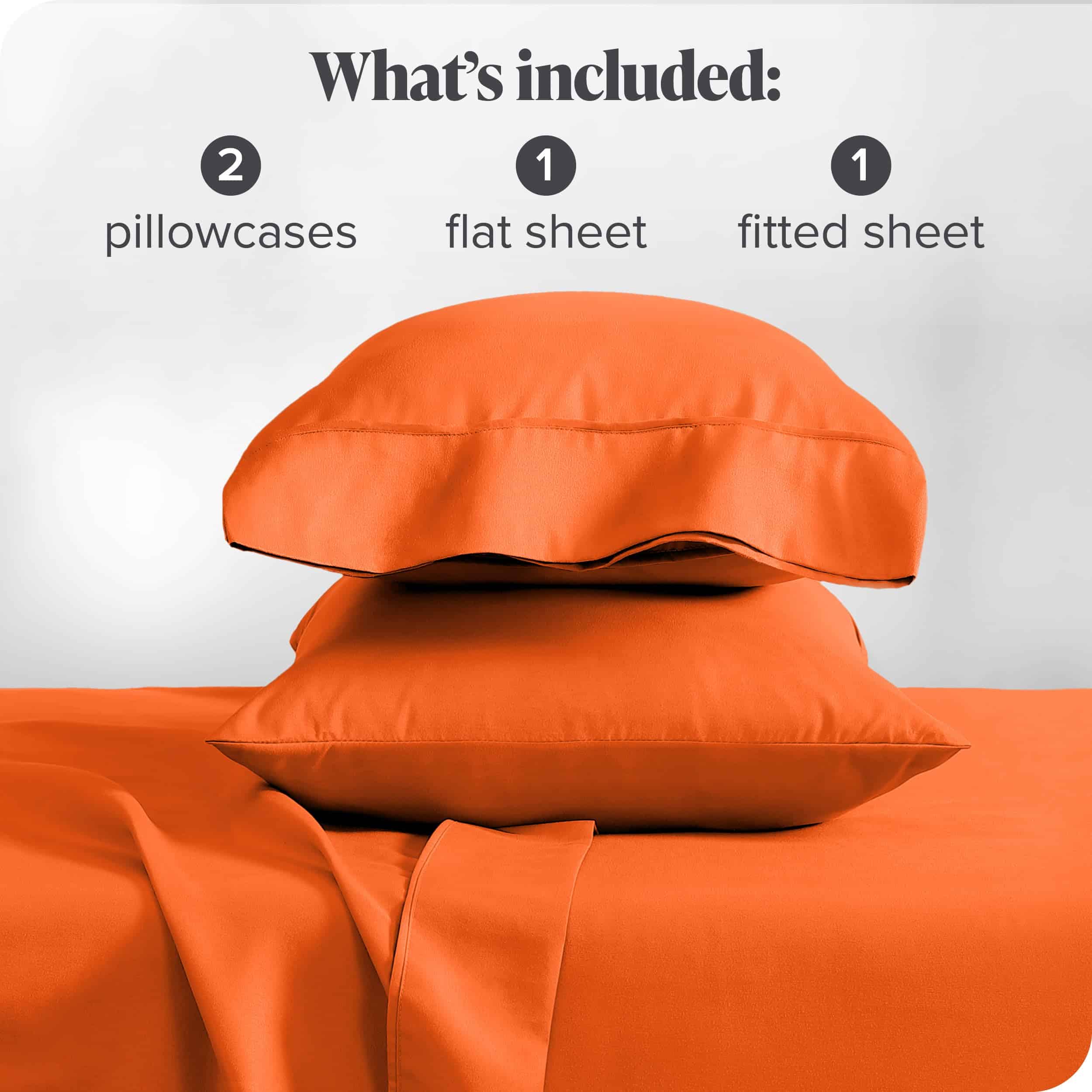 Juego de sábanas Twin XL de Bare Home - -Naranja - Imagen 9