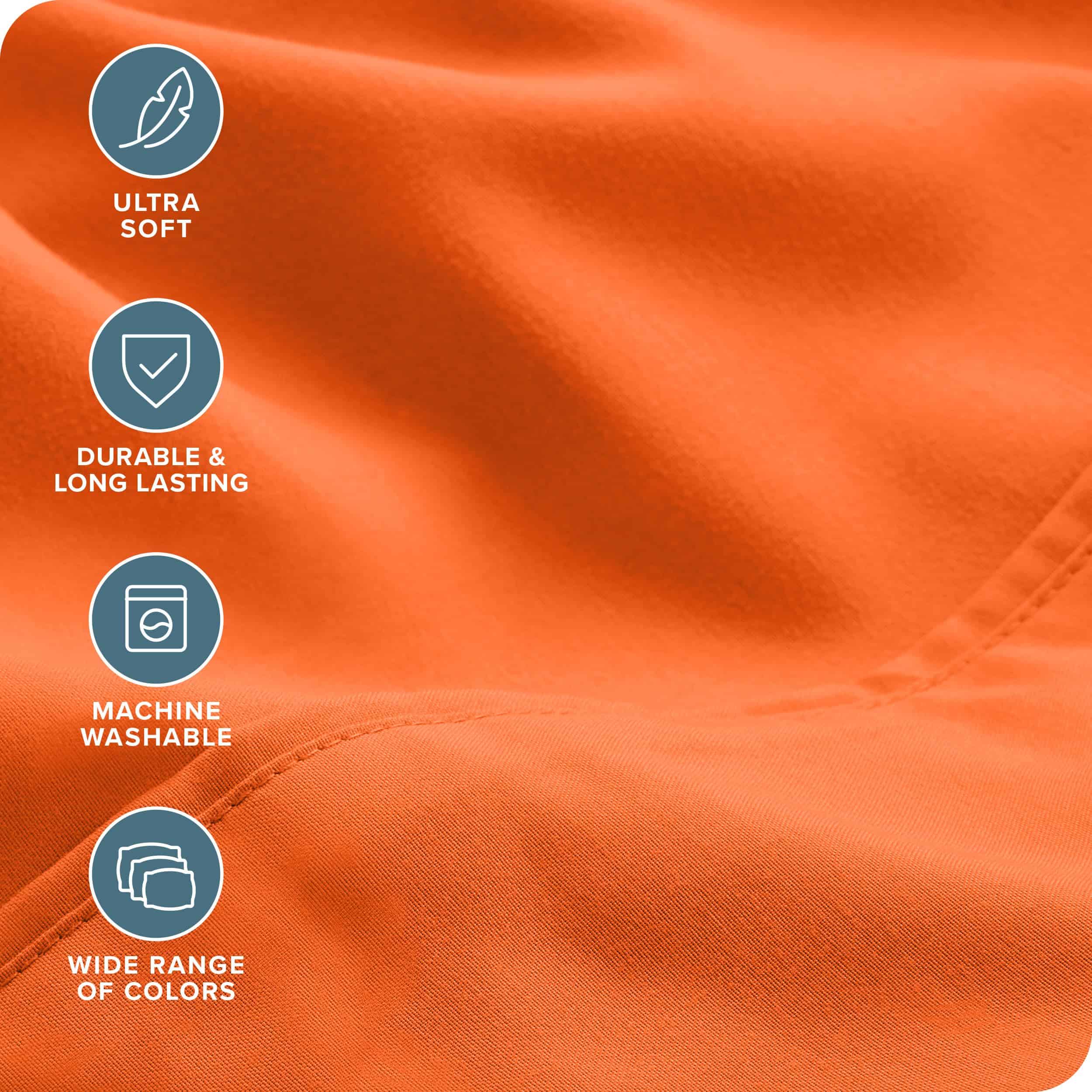 Juego de sábanas Twin XL de Bare Home - -Naranja - Imagen 5