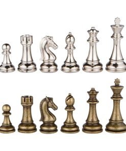 Piezas de Ajedrez de Metal Mars en Plata y Bronce con Rey