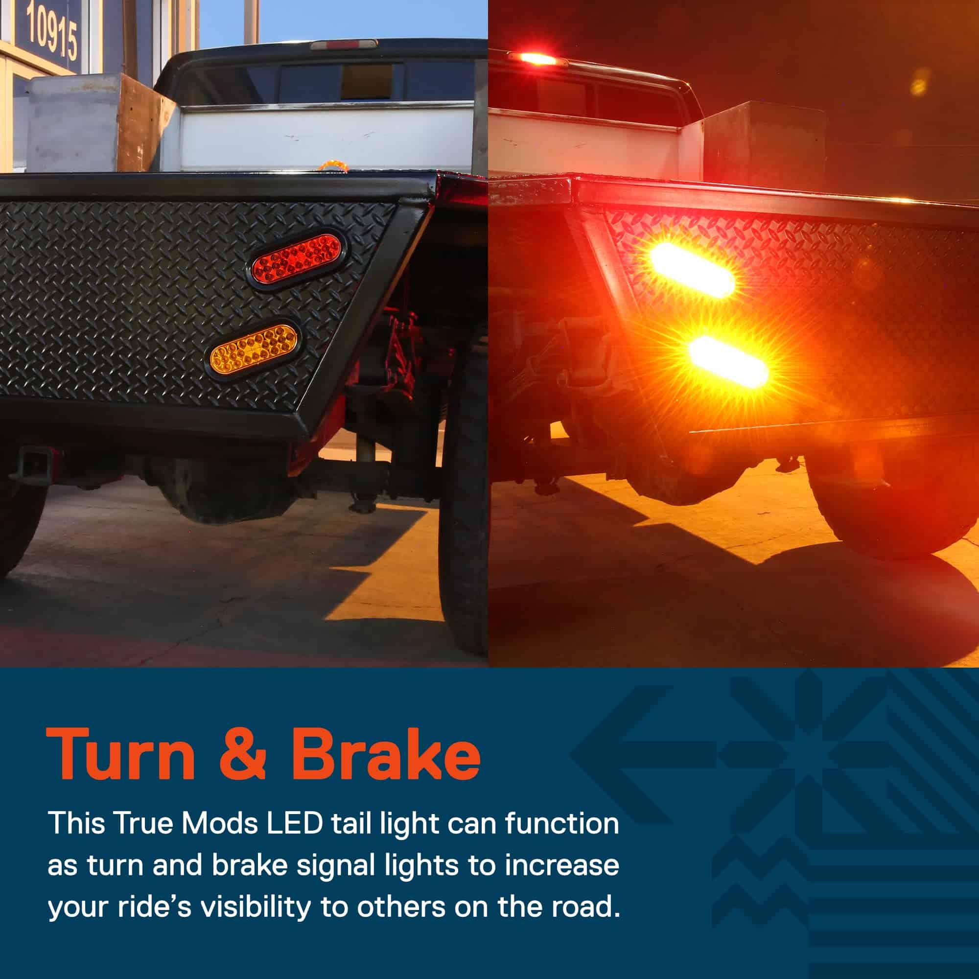 TRUE MODS 4pc 6" Juego de luces traseras LED ovales rojas - Imagen 4