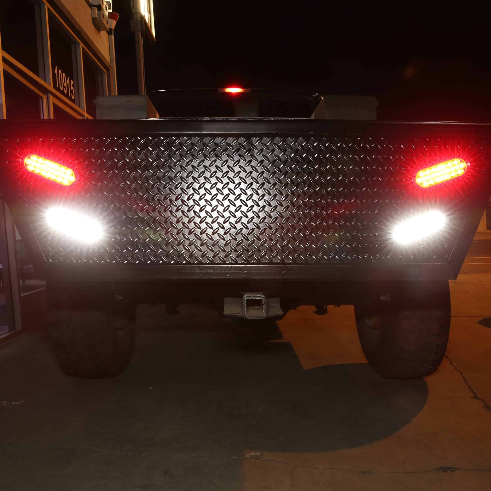 TRUE MODS 4pc 6" Juego de luces traseras LED ovales rojas - Imagen 6