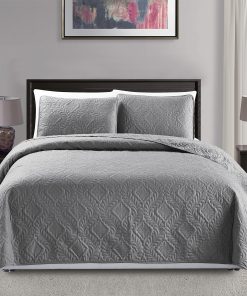 Mk Collection 3pc Rey/Tamaño California Cubrecama Colcha de