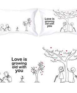 BoldLoft Grow Old with You Fundas de Almohada para Parejas