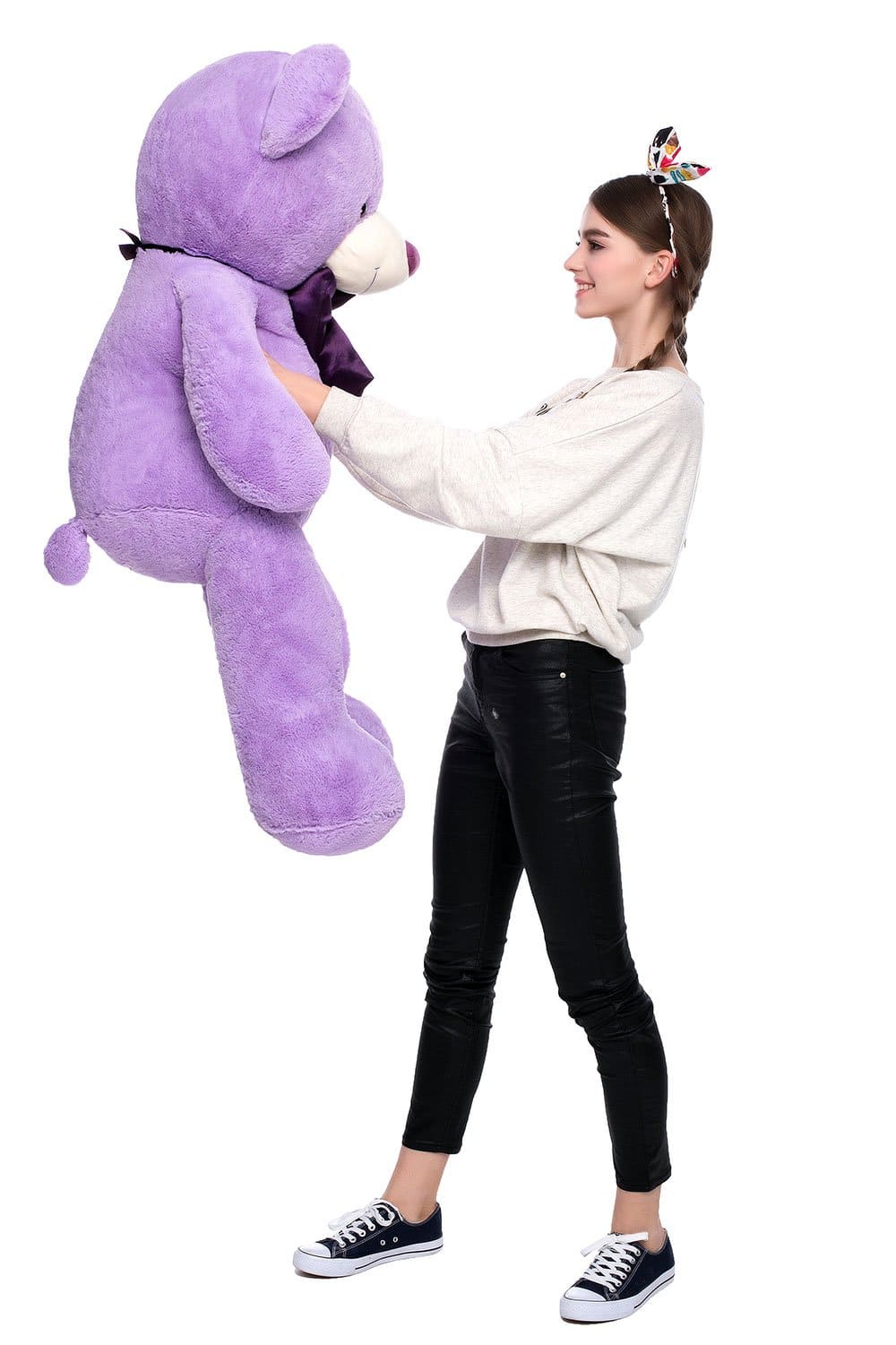 Oso de Peluche Gigante Morado de 47 pulgadas Oso de Peluche - Imagen 8