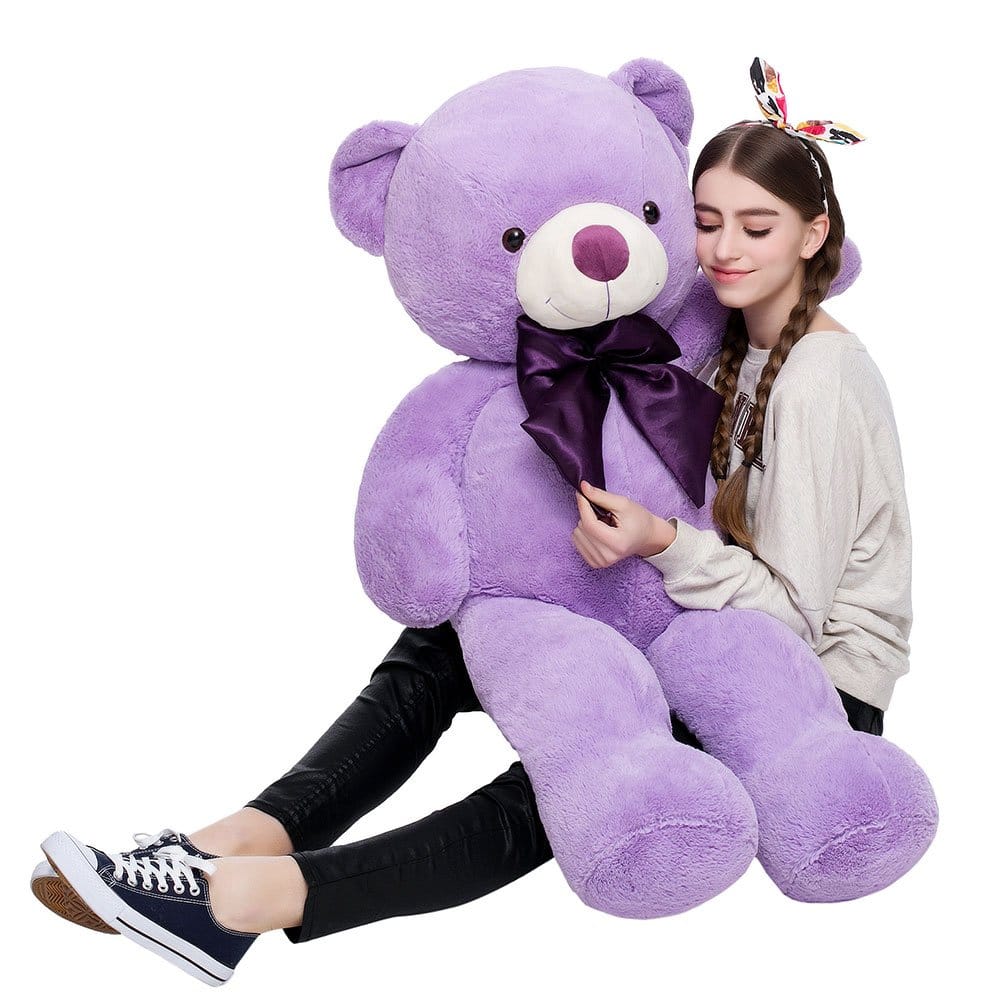 Oso de Peluche Gigante Morado de 47 pulgadas Oso de Peluche
