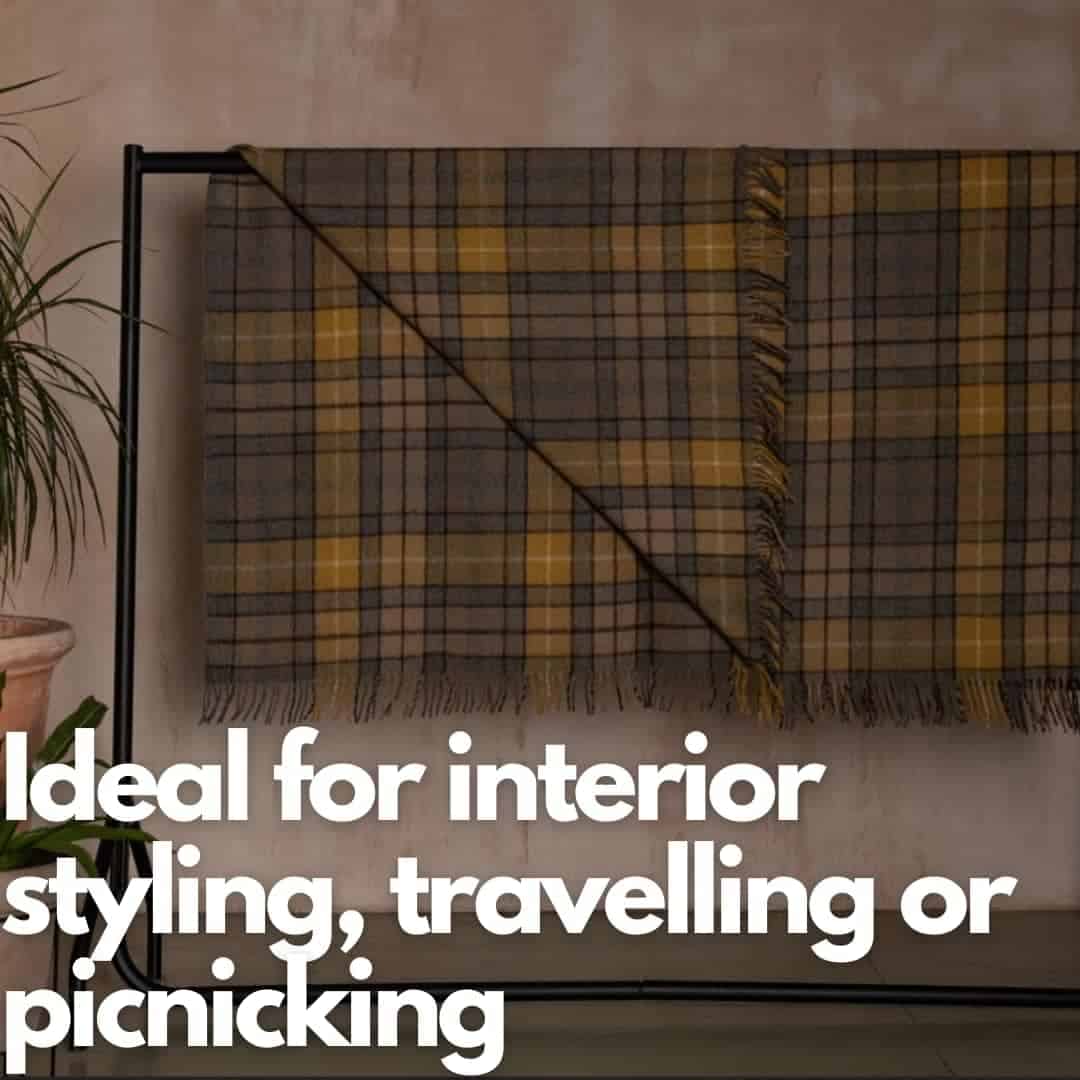 Manta de Viaje de Rodilla en Tartán de Lana de The Scotland - Imagen 5