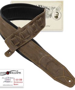 Correa de cuero de grano premium con acabado marrón