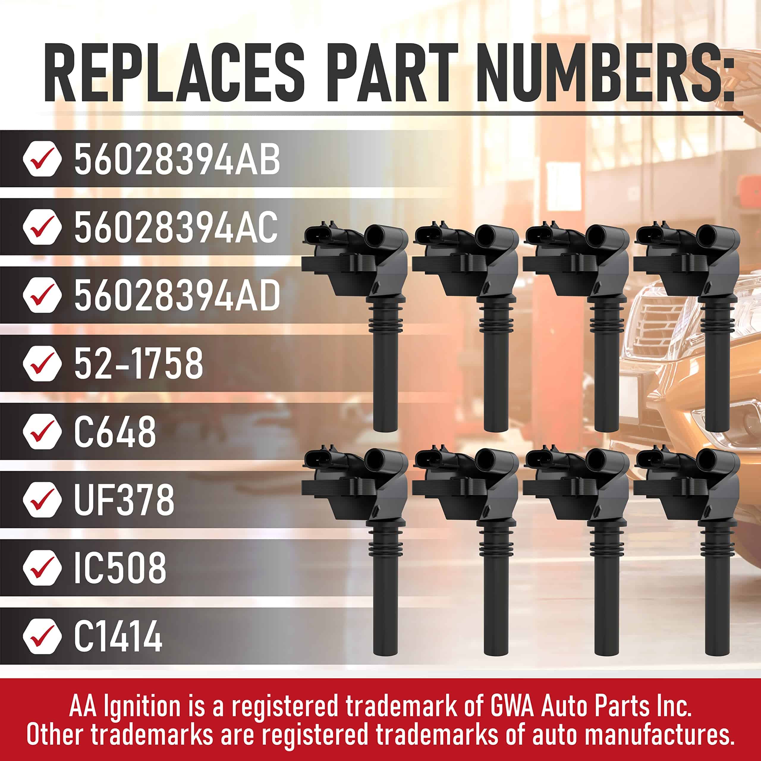 Paquete de 8 bobinas de encendido - Motor Hemi V8 de 5.7L - - Imagen 4