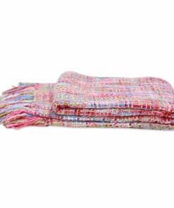 Manta de Novica en Tono Multicolor Pastel, 'Vibrantes