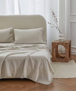 Juego de sábanas de lino Simple&Opulence con dobladillo de