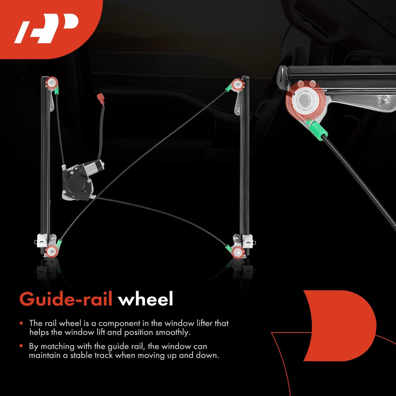 Ensamblaje de Regulador de Ventana y Motor A-Premium de - Imagen 7