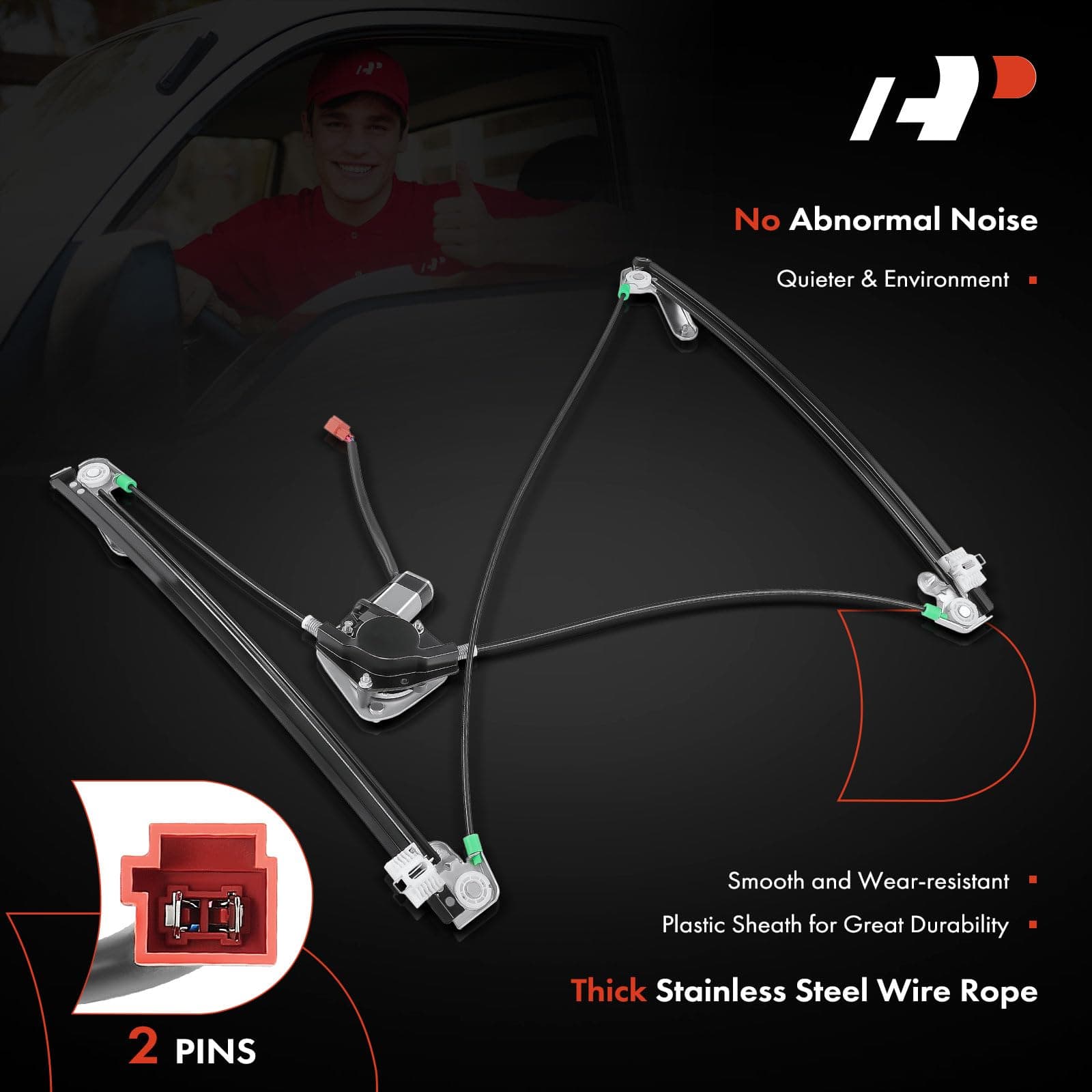 Ensamblaje de Regulador de Ventana y Motor A-Premium de - Imagen 6
